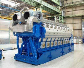 A large diesel engine rebuilt in our workshop.